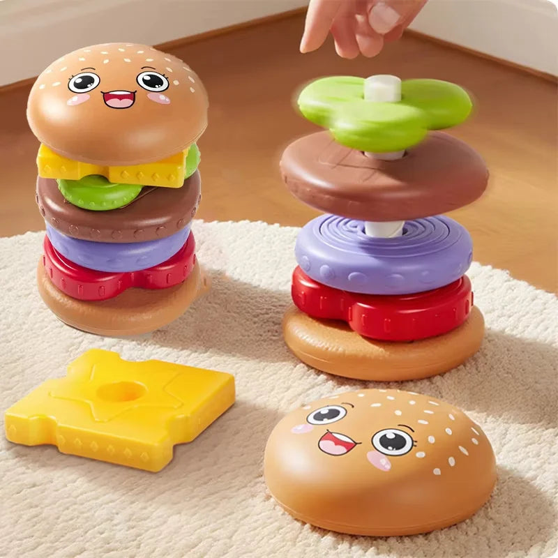 Montessori Baby Spinning Stacking Ring Toy