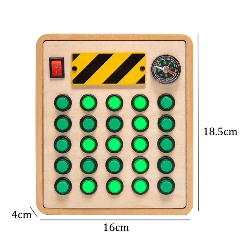 Montessori Busy Board – LED Sensory Learning Toy for Kids (2-4 Years)
